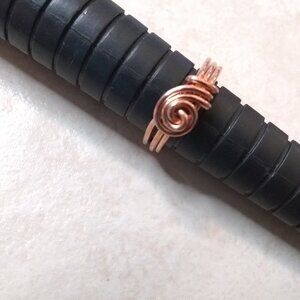 Durable Everyday Wear! Class & Sass ~ Copper Wire Wrapped Ring - Sz 5.5 + 10